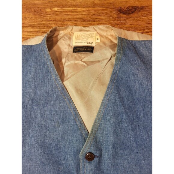 Vintage Wildfire Levi's Denim Vest Size M Read Damaged - Picture 3 of 6